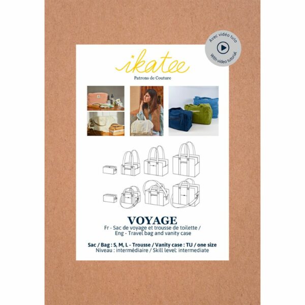 IKETEE - Patron : sac et trousse de toilette VOYAGE pochette