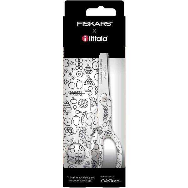Ciseaux Fiskars X Iittala Toikka Frutta noir et blanc 21 cm – Image 2