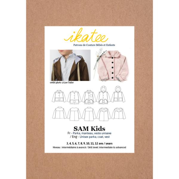 IKATEE - Patron parka, veste et manteau enfant SAM KIDS pochette