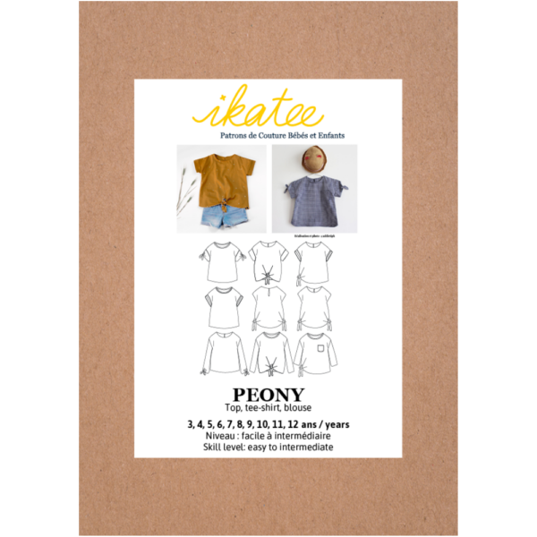IKATEE - Pochette Patron de couture PEONY Top 3- 12A