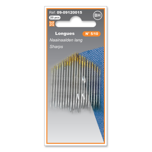 Aiguilles main longues N°5/10 chas doré