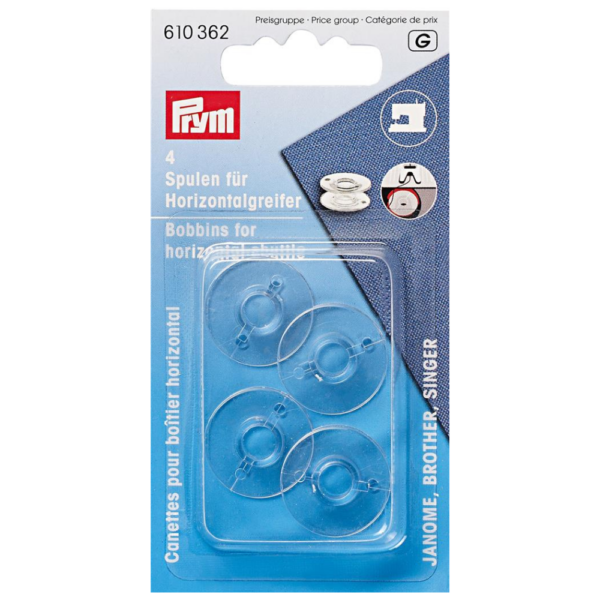 Canette pour boitier horizontal plastique PRYM (4 pièces)