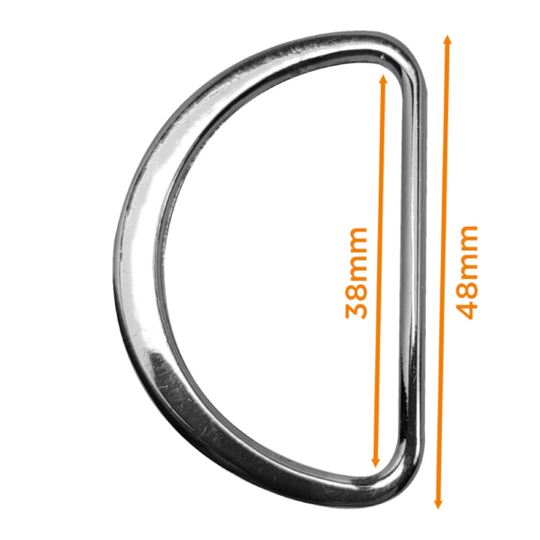 Demi anneau plat soudé 38mm - 3 coloris