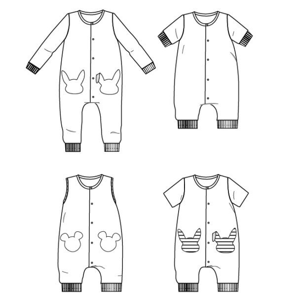 IKATEE - Patron combinaison pyjama bébé LISBOA – Image 2