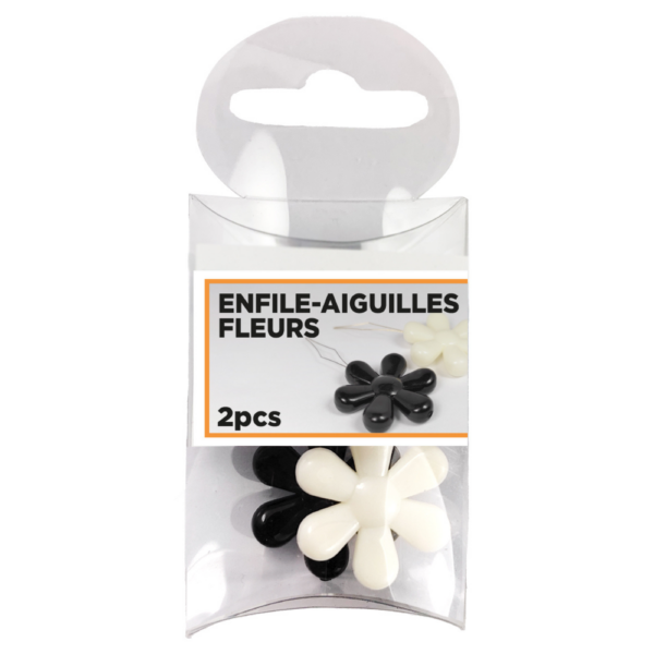 Enfil-aiguilles fleur blister de 2 pieces