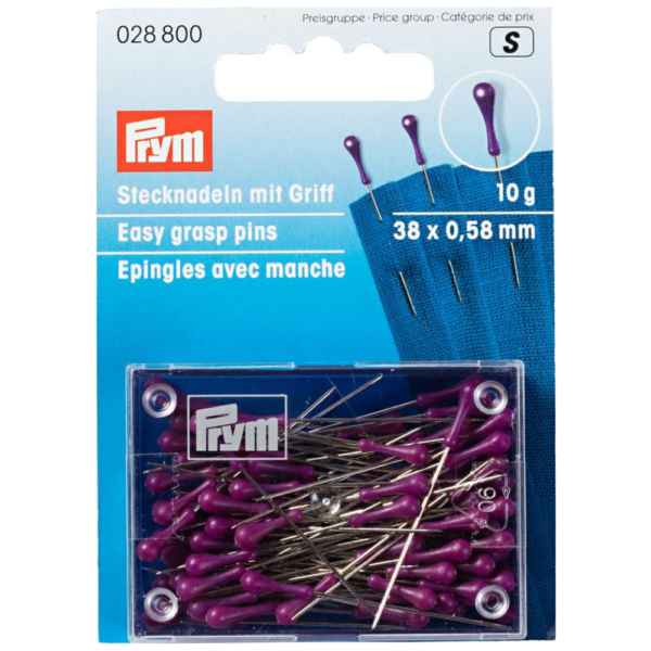 Epingle à manche 38x0,58 arg/violet (5x10g)
