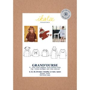 IKATEE - Pochette patron de couture GRAND'OURSE Gilet 6M-4A