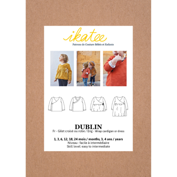 IKATEE - Patron gilet et robe bébé DUBLIN  pochette