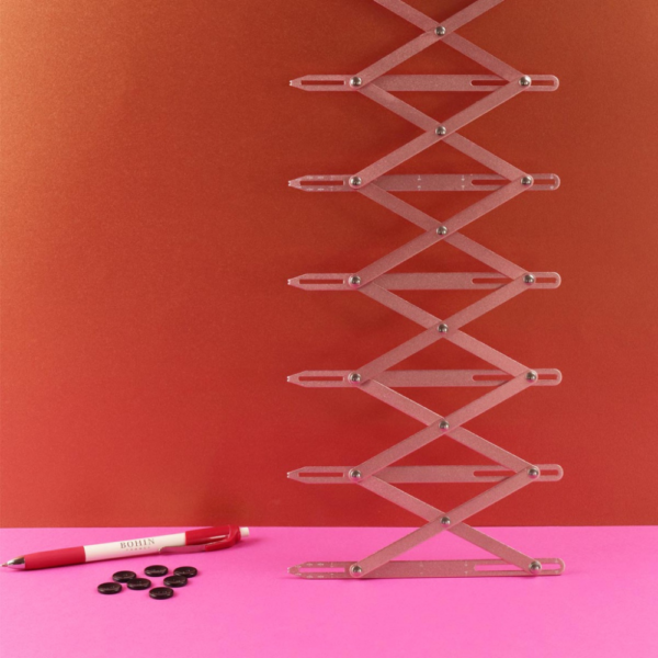Jauge boutonnière extensible (Rose) – Image 2