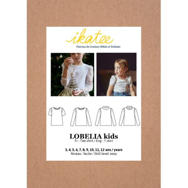 IKATEE - Pochette patron de couture LOBELIA Kids  Tee-shirt 3-12A
