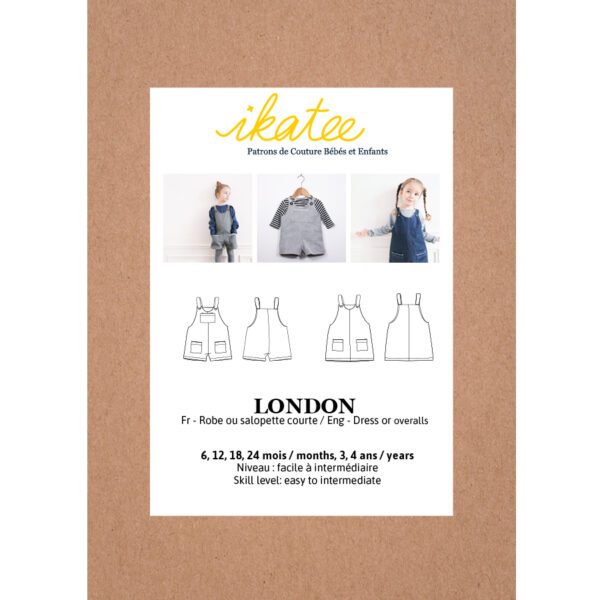 IKATEE - Pochette patron de couture LONDON Duo  salopette ou robe 1M-4A