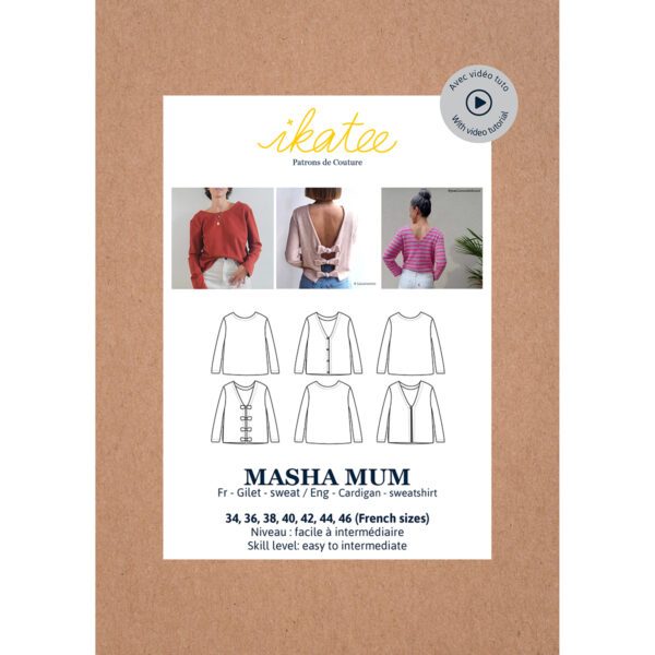 IKATEE - Patron gilet femme MASHA MUM pochette