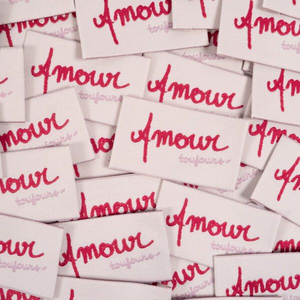 Étiquettes tissées - Amour  toujours - x5 - Ikatee