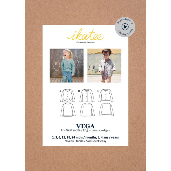 IKATEE - Patron gilet et veste bébé VEGA pochette