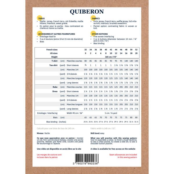 IKATEE - Patron tee-shirt et robe marinière femme QUIBERON pochette – Image 3