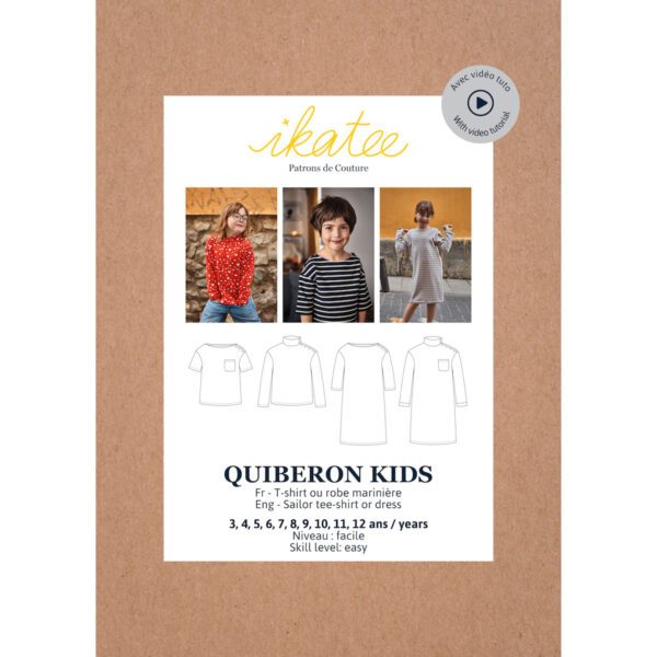 Patron tee-shirt et robe marinière enfant QUIBERON KIDS - Ikatee