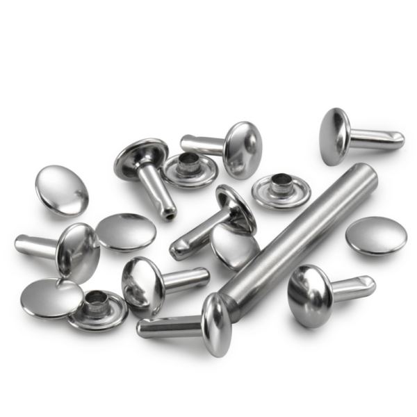 Rivets tubulaires argent 9mm – Image 3