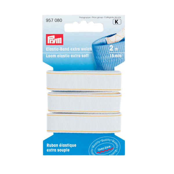 Ruban élastique extra souple 15mm Prym