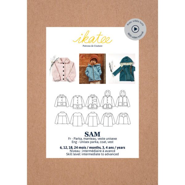 IKATEE - Patron parka, veste et manteau bébé SAM pochette