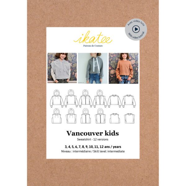 IKATEE - Patron sweat enfant VANCOUVER KIDS pochette