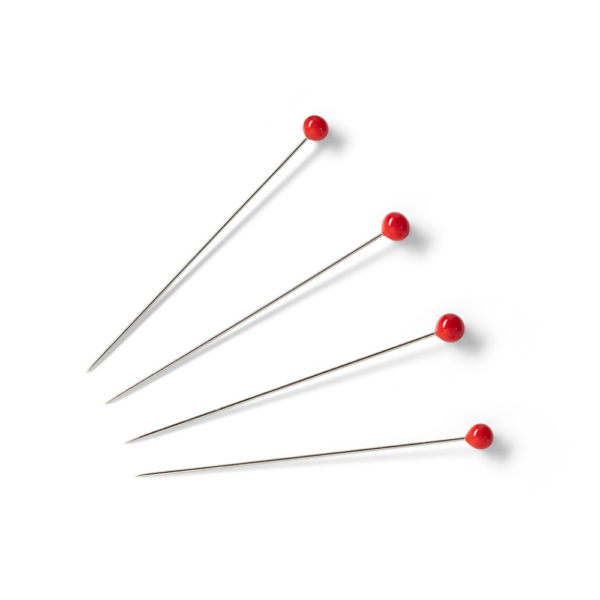 epingles tête de verre fin acier rouge PRYM – Image 2