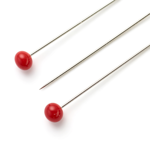 epingles tête de verre fin acier rouge PRYM – Image 3