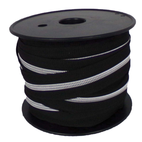 Fermeture spiral argent noir #5