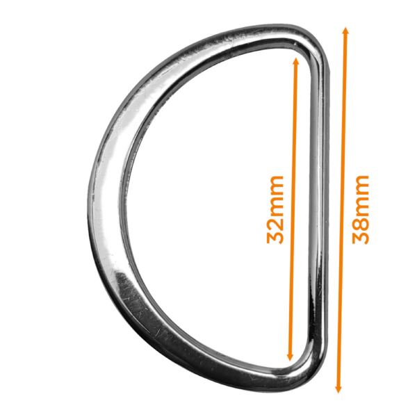Demi anneau plat - 32mm - 4 coloris