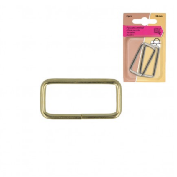 Passants rectangles - 38mm - 3 coloris