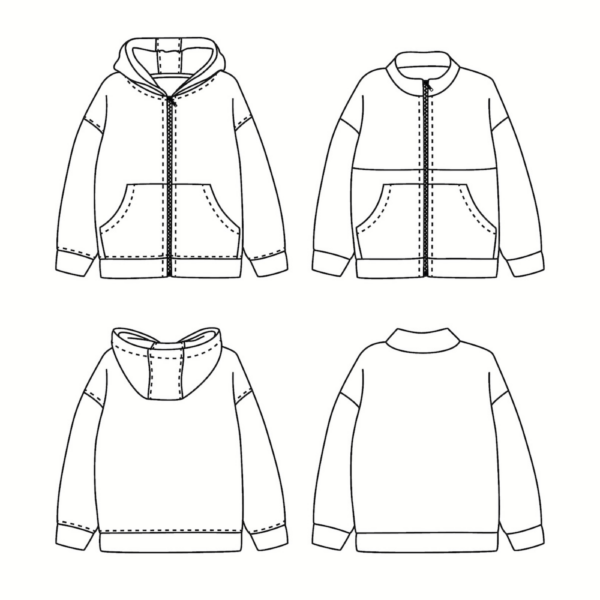 Patron sweat zippé enfant LIVERPOOL - Ikatee – Image 3