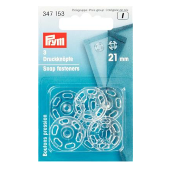 Prym - Pressions à coudre transparentes