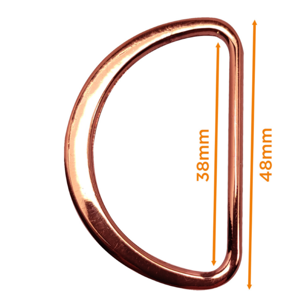 Demi anneau plat soudé 38mm - 3 coloris – Image 3