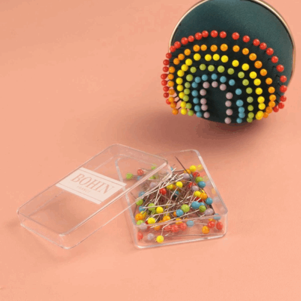Epingle tête de verre - Arc en ciel - BOHIN – Image 2